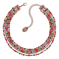 Konplott - Indian Summer - orange, antique copper, necklace