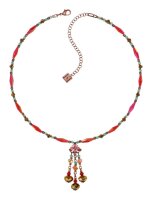 Konplott - Indian Summer - orange, antique copper, necklace