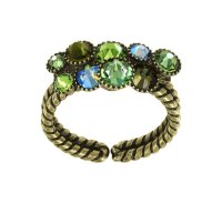 Konplott - Water Cascade - green, antique brass, ring