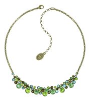 Konplott - Water Cascade - green, antique brass, necklace