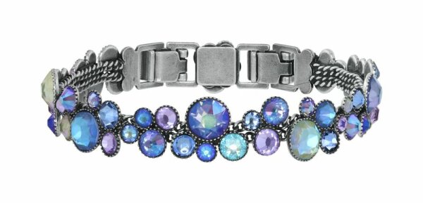 Konplott - Water Cascade - blue/lila, antique silver, bracelet