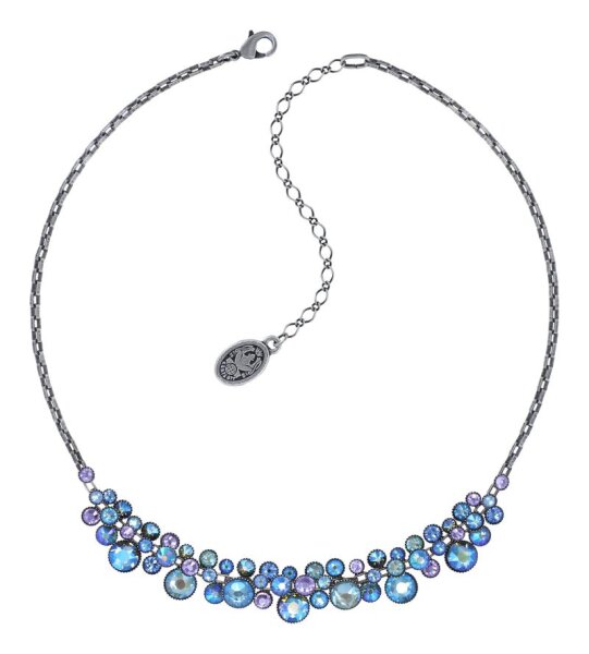 Konplott - Water Cascade - blue/lila, antique silver, necklace