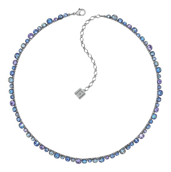 Konplott - Water Cascade - Blau, Lila, Antiksilber, Halskette