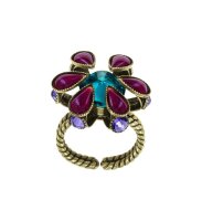 Konplott - Alien Anemone - multi, antique brass, ring