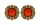 Konplott - Alien Anemone - orange, antique copper, earring clip