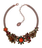 Konplott - Alien Anemone - orange, antique copper, necklace