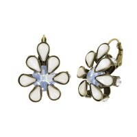 Konplott - Alien Anemone - white, antique brass, earring...