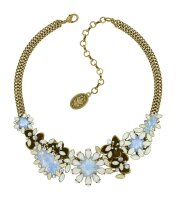 Konplott - Alien Anemone - white, antique brass, necklace