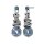 Konplott - Free Spirit - blue, antique silver, earring stud dangling
