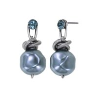 Konplott - Free Spirit - blue, antique silver, earring...