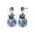 Konplott - Free Spirit - blue, antique silver, earring stud dangling