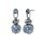 Konplott - Free Spirit - blue, antique silver, earring stud dangling