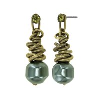 Konplott - Free Spirit - green, antique brass, earring...