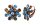 Konplott - Magic Fireball - Blau, Braun, Antikkupfer, Ohrringe mit Brisur, CLASSIC