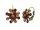 Konplott - Magic Fireball - Braun, Antikmessing, Ohrringe mit Brisur MINI-Version