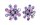 Konplott - Magic Fireball - lila, antique silver, earring stud, Mini Size