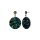 Konplott - Studio 54 - blue/green, antique silver, earring stud dangling