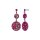 Konplott - Studio 54 - dark rose/pink, antique silver, earring stud dangling