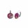 Konplott - Studio 54 - dark rose/pink, antique silver, earring eurowire