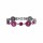 Konplott - Studio 54 - dark rose/pink, antique silver, bracelet