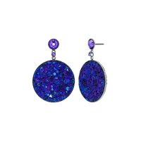 Konplott - Studio 54 - blue/lila, antique silver, earring...