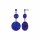 Konplott - Studio 54 - blue/lila, antique silver, earring stud dangling