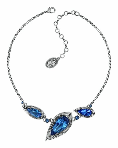 Konplott - Amazonia - blue, antique silver, necklace
