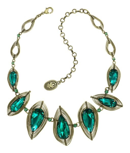 Konplott - Amazonia - green, antique brass, necklace