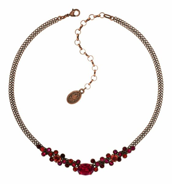Konplott - Caviar Treasure - red, dark antique copper, necklace pendant