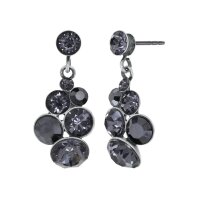 Konplott - Petit Glamour - black, antique silver, earring...