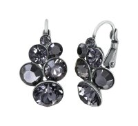 Konplott - Petit Glamour - black, antique silver, earring...