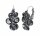 Konplott - Petit Glamour - black, antique silver, earring eurowire