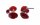 Konplott - Disco Star - red, antique silver, earring stud