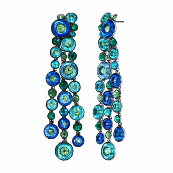 Konplott - Donutissima - blue, antique silver, earring stud dangling