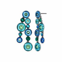 Konplott - Donutissima - blue, antique silver, earring...