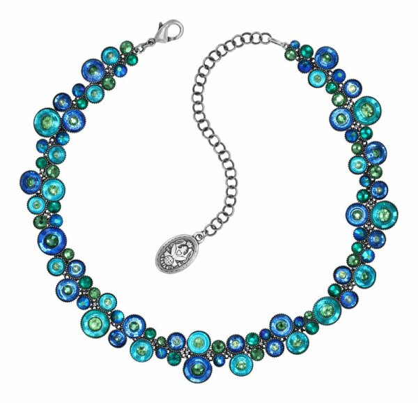 Konplott - Donutissima - blue, antique silver, necklace