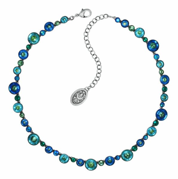 Konplott - Donutissima - blue, antique silver, necklace