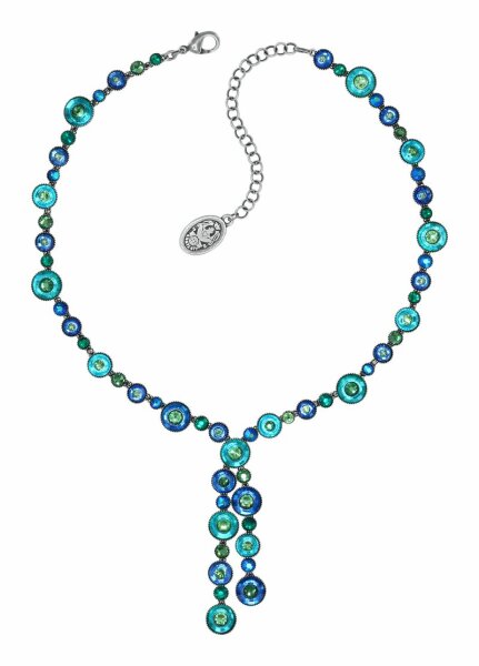 Konplott - Donutissima - blue, antique silver, necklace Y