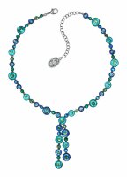 Konplott - Donutissima - blue, antique silver, necklace Y