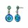 Konplott - Donutissima - blue, antique silver, earring stud dangling
