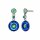 Konplott - Donutissima - blue, antique silver, earring stud dangling