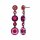Konplott - Donutissima - dark rose/red, antique silver, earring stud dangling