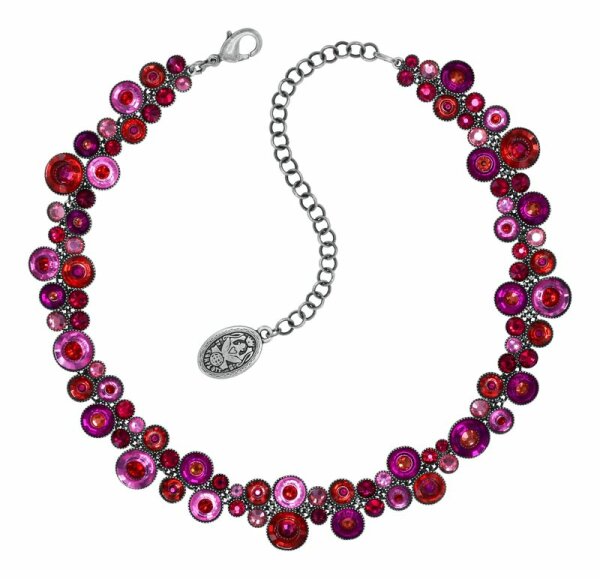Konplott - Donutissima - dark rose/red, antique silver, necklace