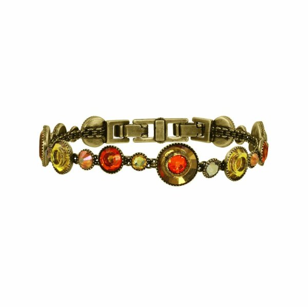 Konplott - Donutissima - Orange, Gelb, Antikmessing, Armband