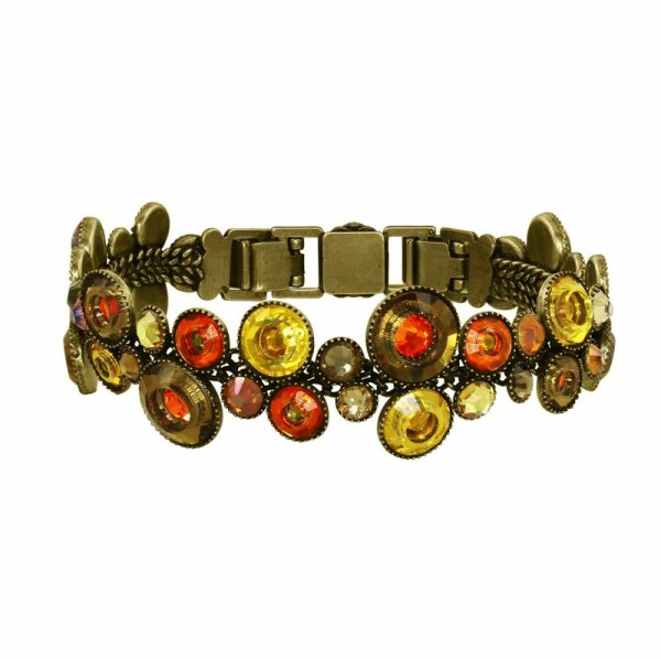Konplott - Donutissima - Orange, Gelb, Antikmessing, Armband