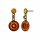 Konplott - Donutissima - orange/yellow, antique brass, earring stud dangling