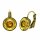 Konplott - Donutissima - orange/yellow, antique brass, earring eurowire