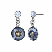 Konplott - Donutissima - grey, antique silver, earring...