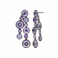 Konplott - Donutissima - lila, antique silver, earring...