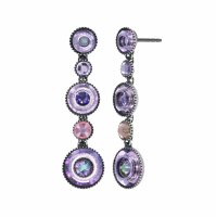 Konplott - Donutissima - lila, antique silver, earring...